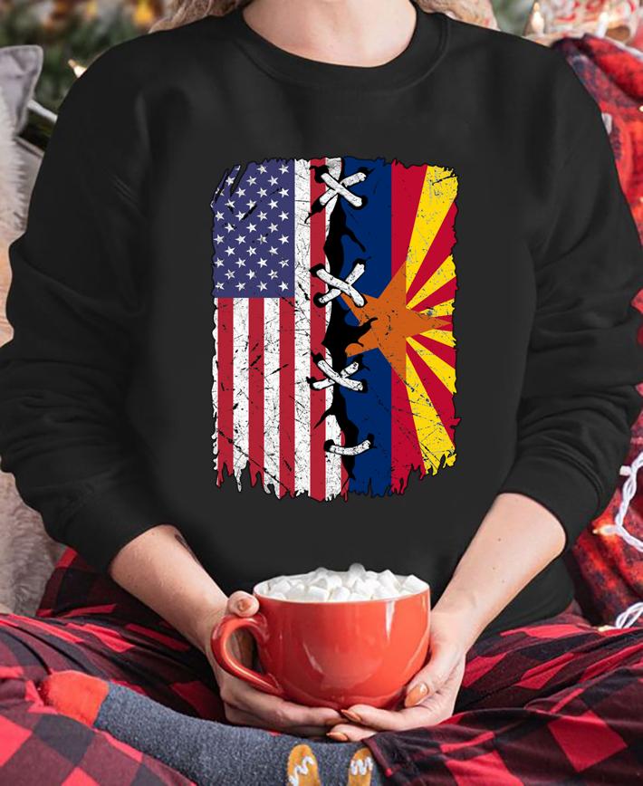 Arizona And American Flag 4th Of July Independence Day t-shirt sweatshirt