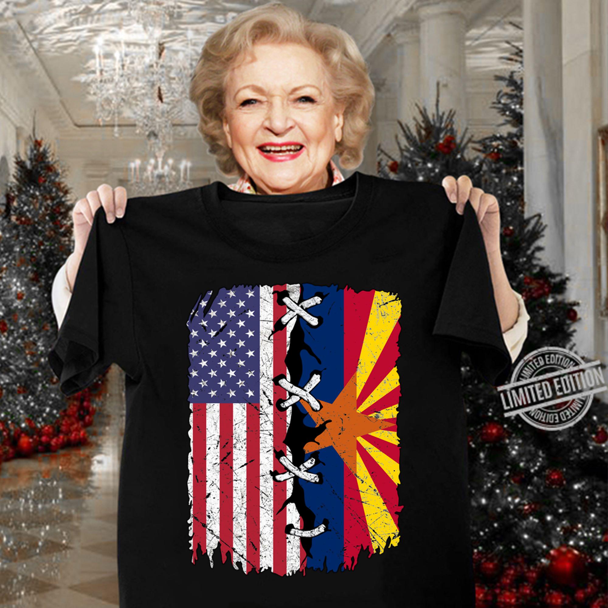 Arizona And American Flag 4th Of July Independence Day t-shirt woman shirt