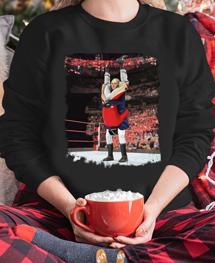 George Washington mashup WWE meme 4th of july independence day t-shirt sweatshirt