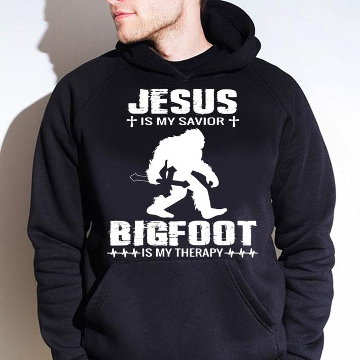 Jesus Is My Savior Bigfoot Is My Therapy t-shirt hoodie