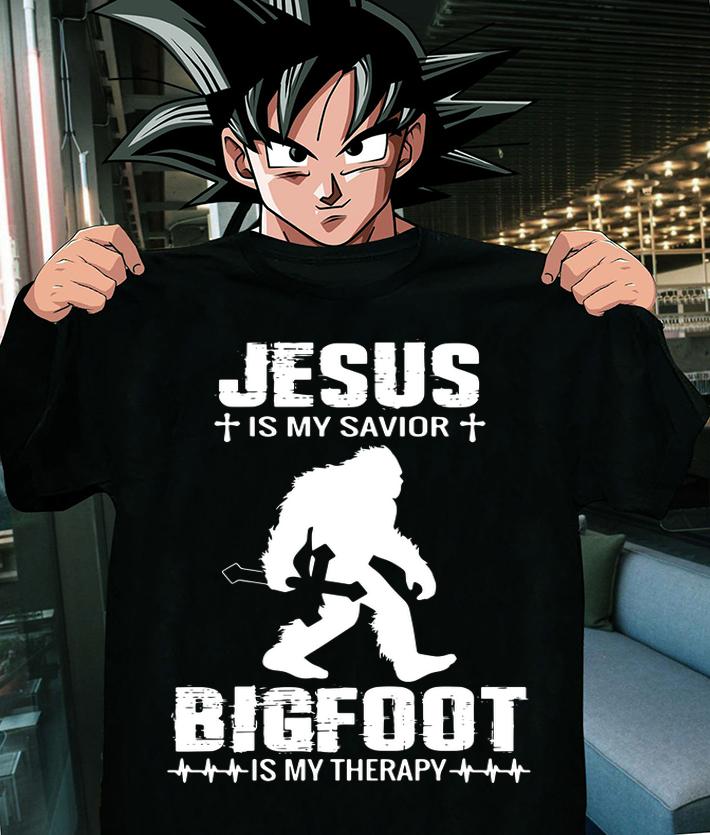 Jesus Is My Savior Bigfoot Is My Therapy t-shirt shirt