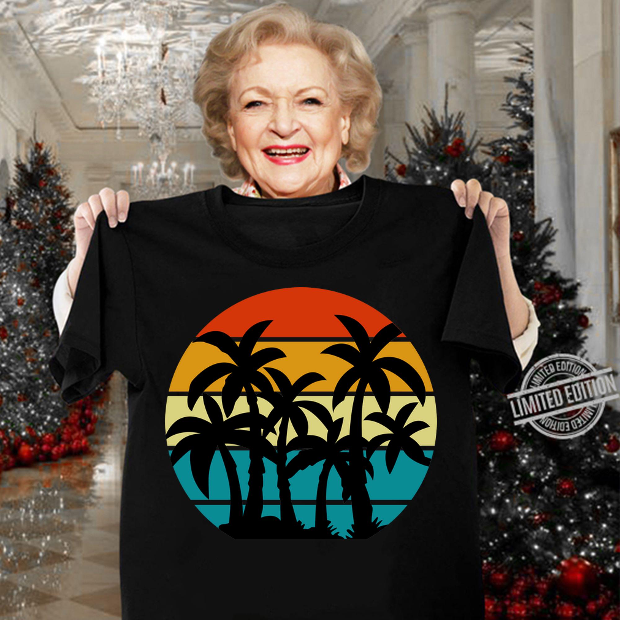 Palm Trees Beach Sunset Classic t-shirt woman shirt