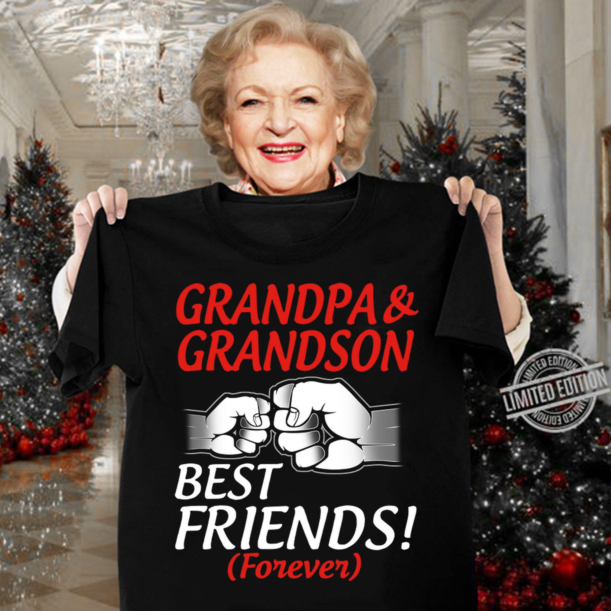 Grandpa And Grandson Best Friends Forever Happy Father's Day t-shirt woman shirt