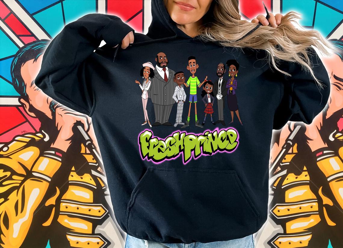 Fresh Prince characters cartoon t-shirt hoodie