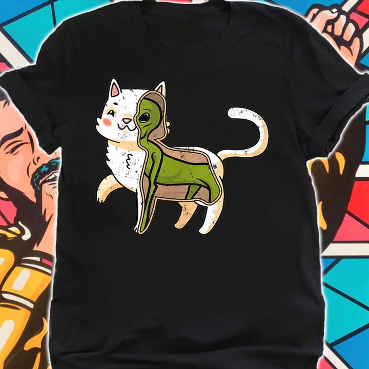 Little Green Alien Cat t-shirt shirt