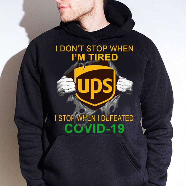 United Parcel Service Blood Inside I Stop When I Defeated Covid-19 t-shirt hoodie