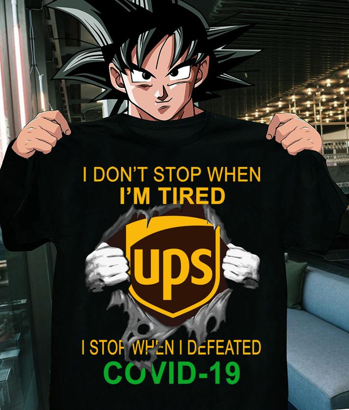 United Parcel Service Blood Inside I Stop When I Defeated Covid-19 t-shirt shirt
