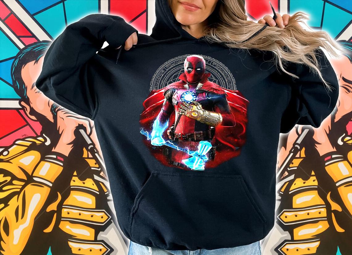Mashup Deadpool Doctor Strange Iron Man Thanos Thor Avengers Infinity War t-shirt hoodie