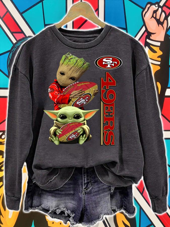 Baby Groot And Baby Hug Francisco 49ers t-shirt sweatshirt
