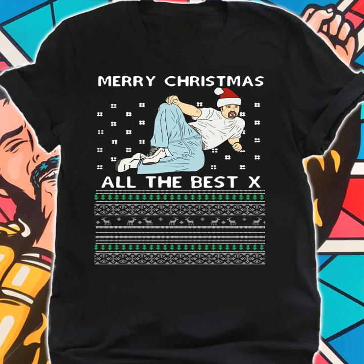 David Brent Merry christmas all the best x ugly christmas t-shirt shirt