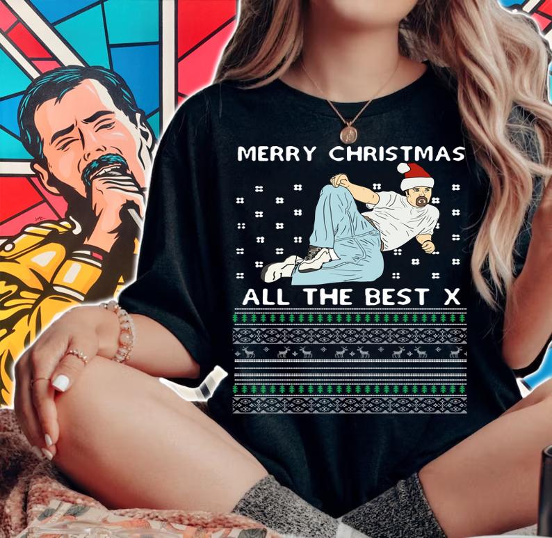 David Brent Merry christmas all the best x ugly christmas t-shirt woman shirt