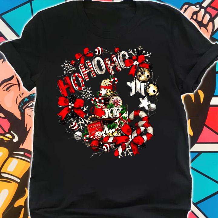 Hohoho Design With Tired Tray For Merry Xmas t-shirt shirt