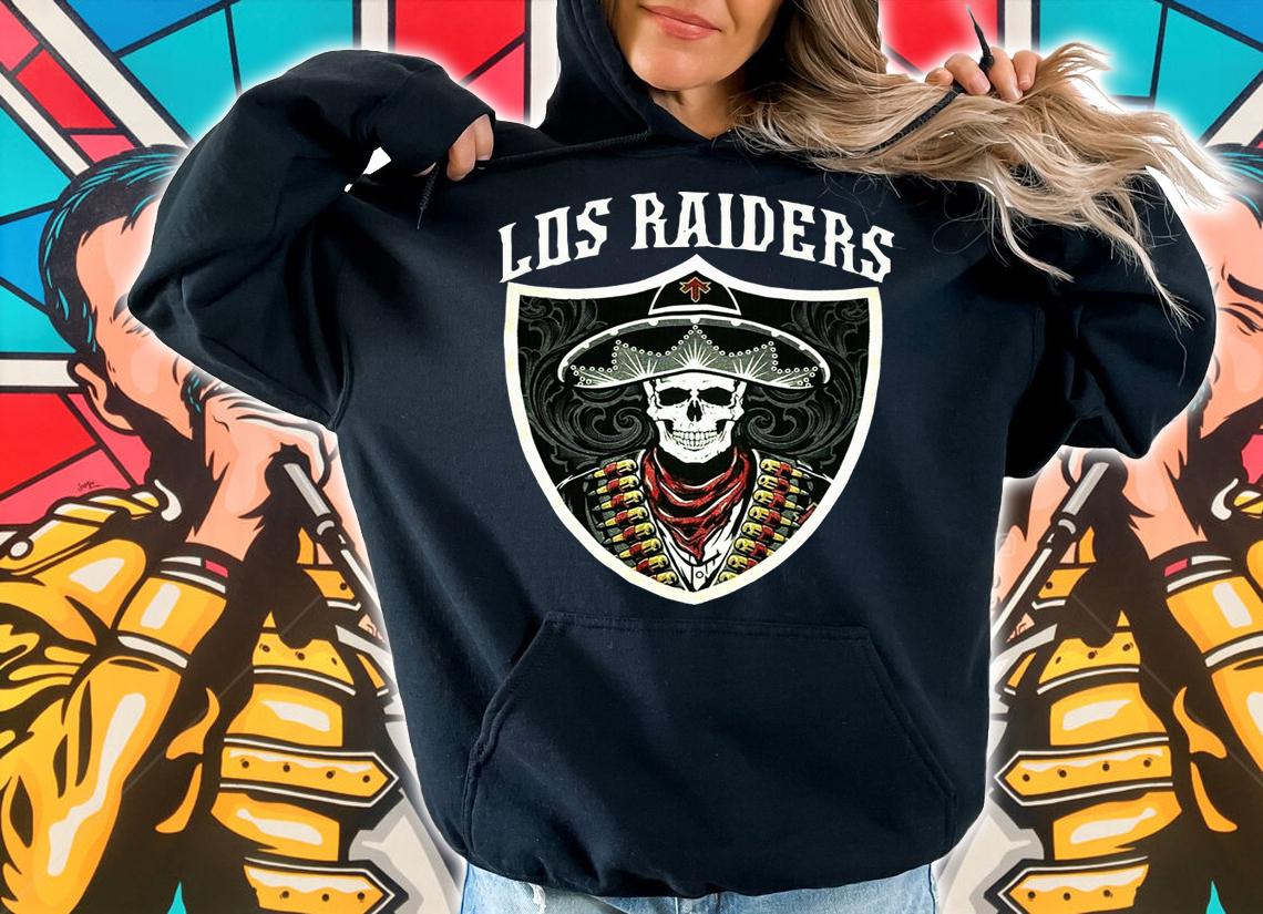 Los Raiders Skeleton Mexican Sombrero Oakland Raiders t-shirt hoodie