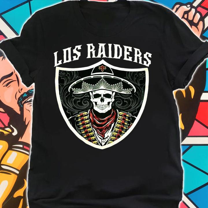 Los Raiders Skeleton Mexican Sombrero Oakland Raiders t-shirt shirt