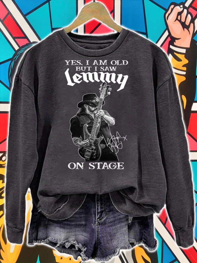 Motorhead Yes I Am Old But I Saw Lemmy On Stage Signed t-shirt sweatshirt