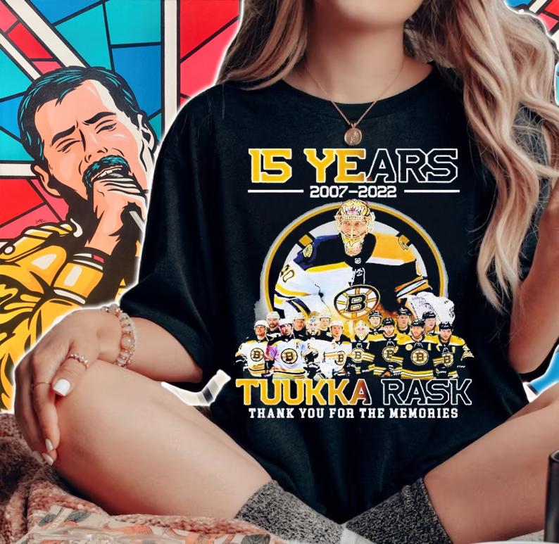 15 years 2007 2022 Tuuka Rask thank you for the memories shirt t-shirt woman shirt