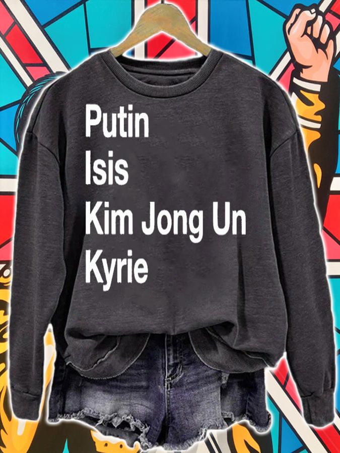 Boston Celtics Putin Isis Kim Jong Un Kyrie shirt t-shirt sweatshirt