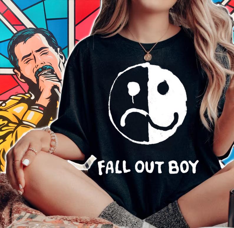 Fall Out Boy Smile Frown Shirt t-shirt woman shirt