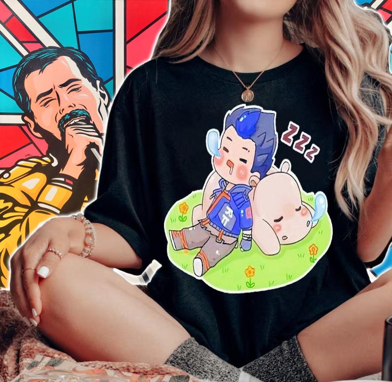 Hippo sleepy mousepad shirt t-shirt woman shirt