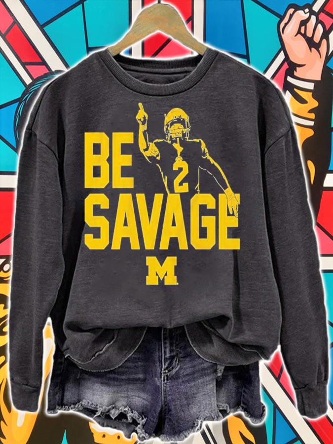 Michigan Football Blake Corum Be Savage shirt t-shirt sweatshirt