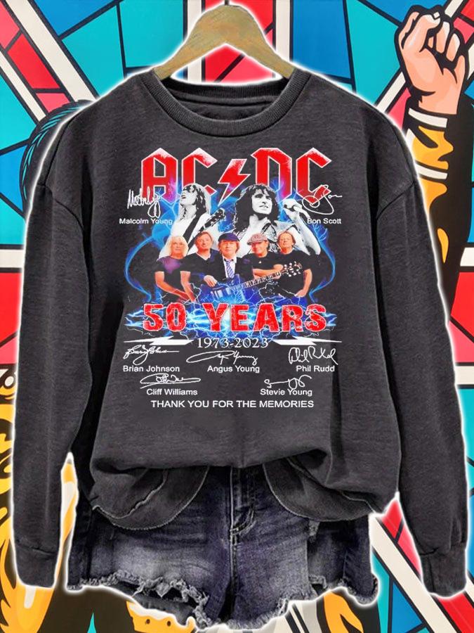 ACDC 50 years 1973 2023 thank you for the memories shirt t-shirt