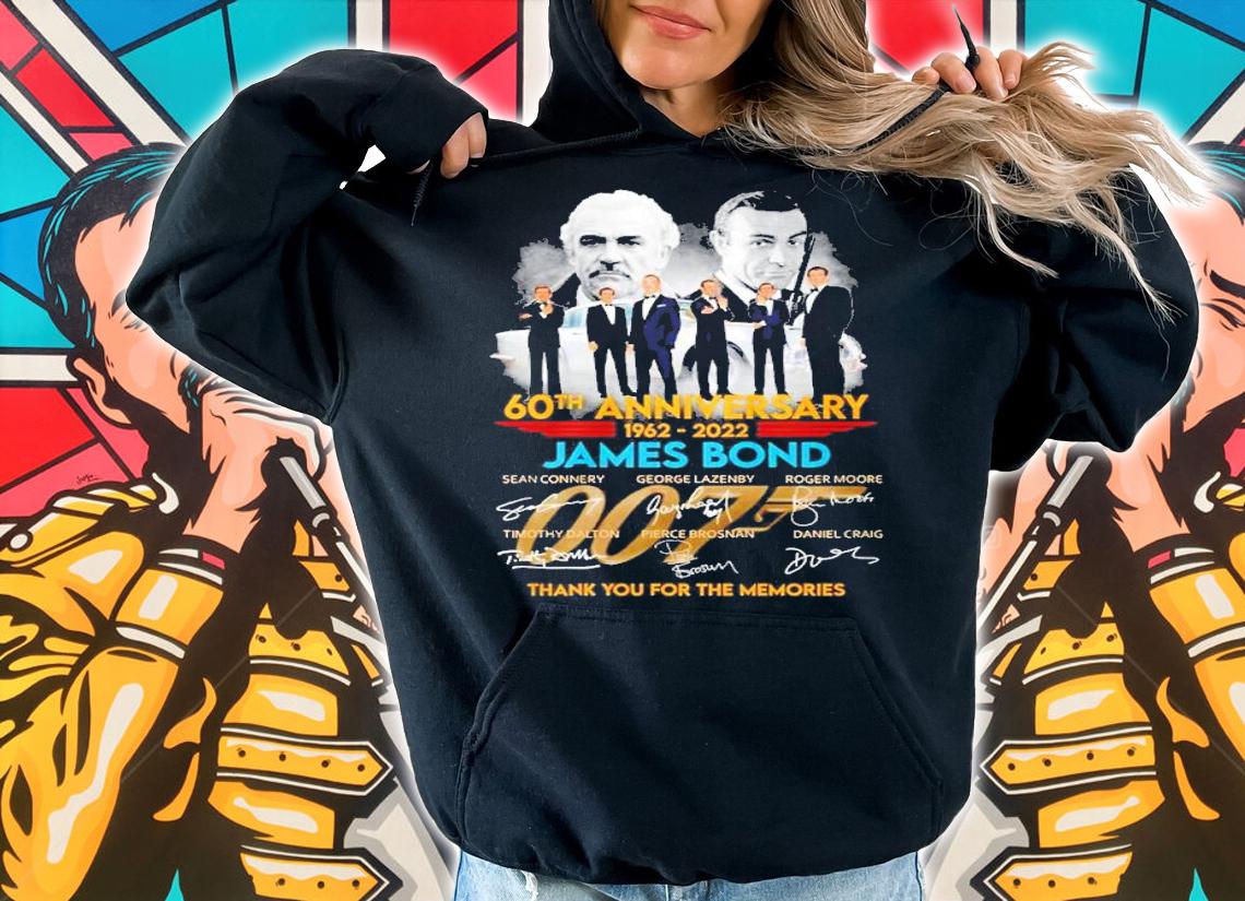 60th anniversary 1962 2022 James Bond thank you for the memories shirt t-shirt