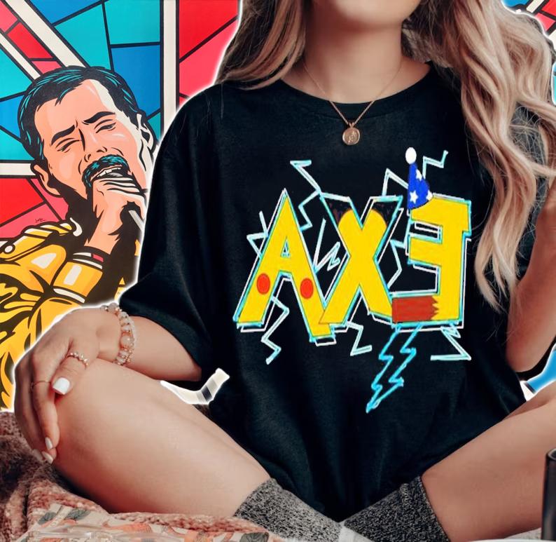 Axe Pikachu Lightning Pokemon shirt t-shirt woman shirt