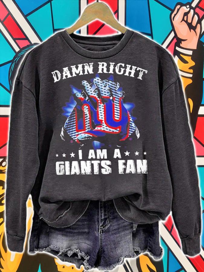 Damn Right I Am A Giants Fan New York Giants Shirt t-shirt