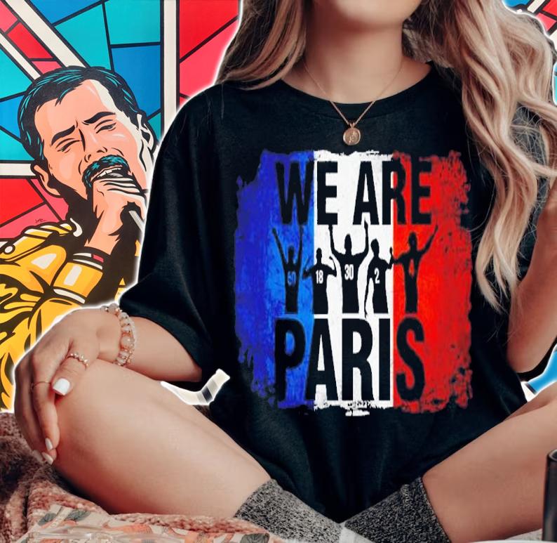 Paris Flag Psg We Are Paris Shirt t-shirt woman shirt