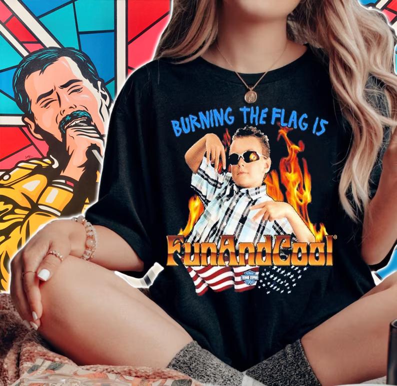 Burning The Flag Is Fun And Cool shirt t-shirt woman shirt