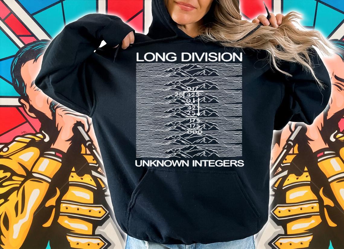 Long Division Joy Division style for math fans shirt t-shirt