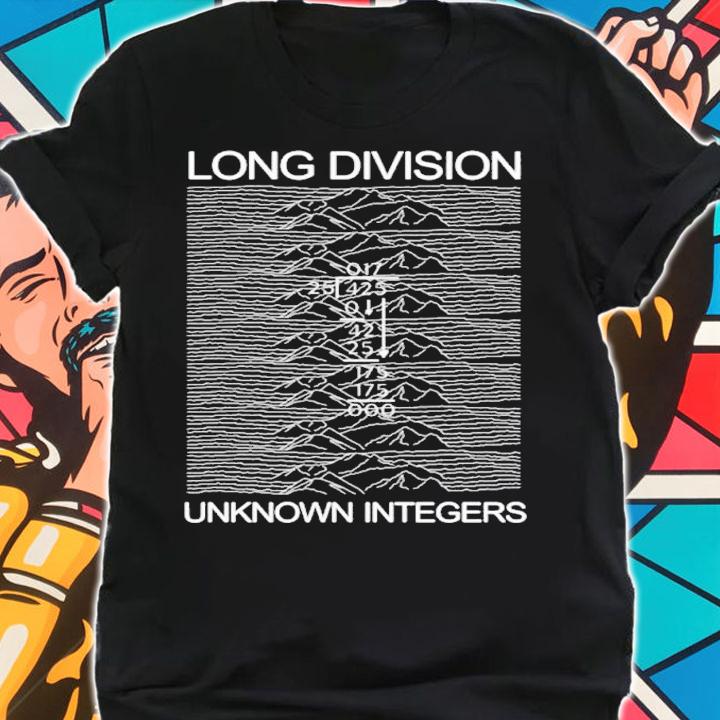 Long Division Joy Division style for math fans shirt t-shirt
