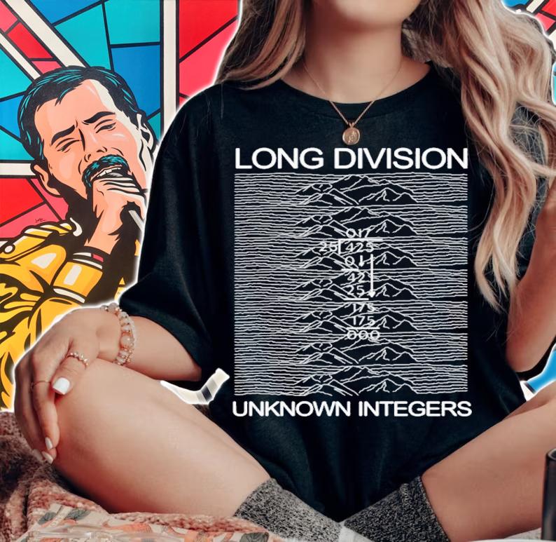 Long Division Joy Division style for math fans shirt t-shirt