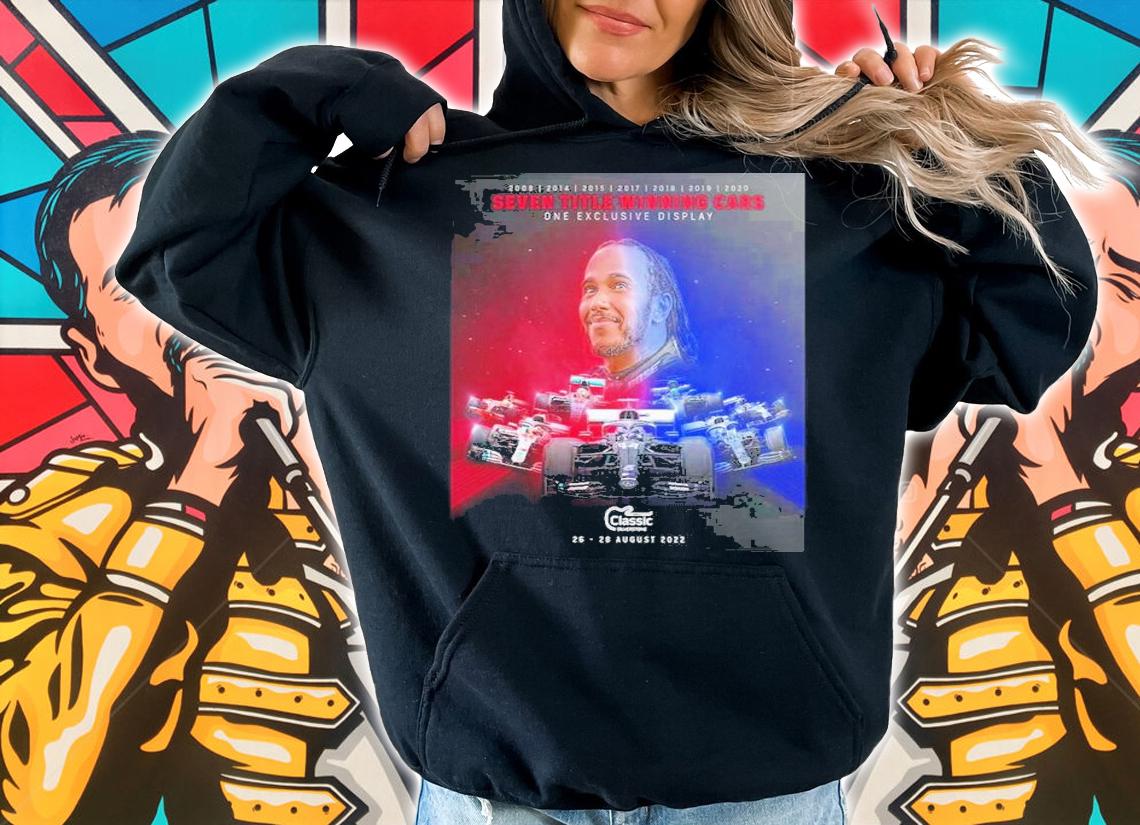 Lewis Hamilton 7 Title Winning Cars Exclusive Display Shirt t-shirt hoodie