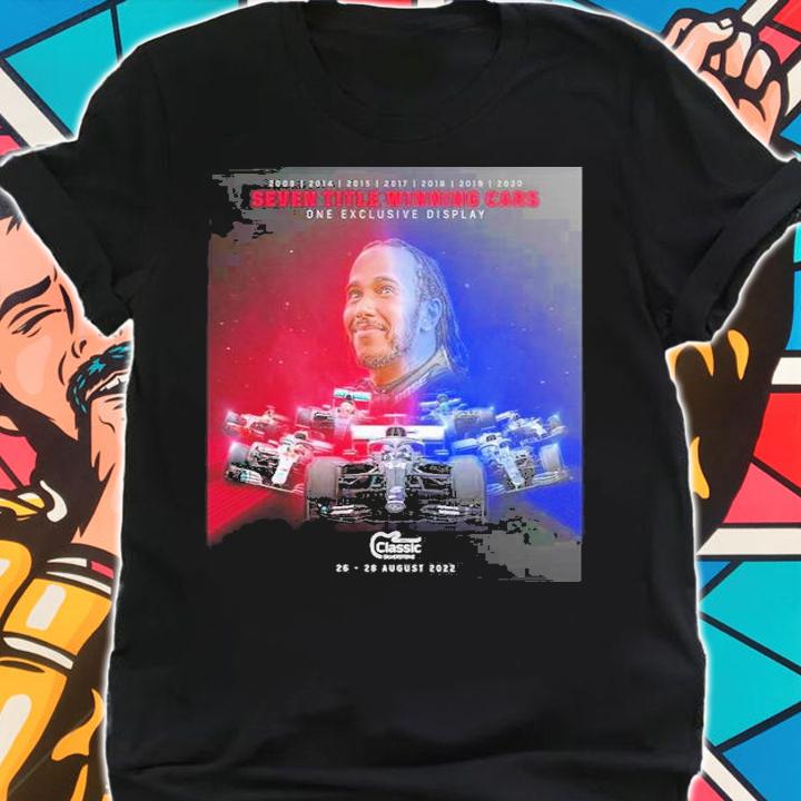 Lewis Hamilton 7 Title Winning Cars Exclusive Display Shirt t-shirt shirt
