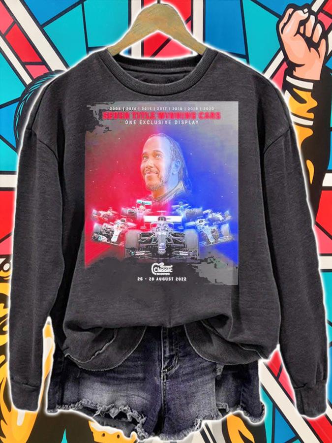 Lewis Hamilton 7 Title Winning Cars Exclusive Display Shirt t-shirt sweatshirt