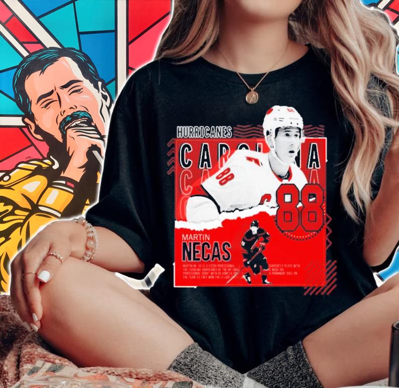 Martin Necas Hockey Paper Poster Hurricanes T-Shirt t-shirt
