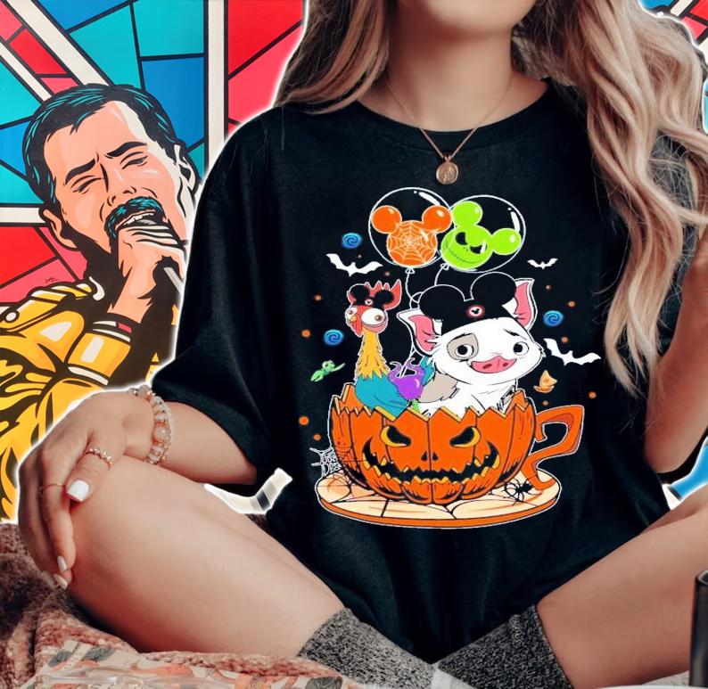 Moana Halloween Pua And Hei Disney T-Shirt t-shirt
