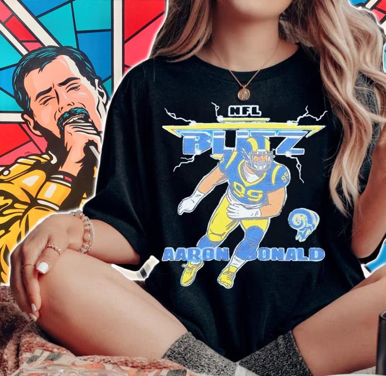 NFL Blitz Rams Aaron Donald shirt t-shirt woman shirt