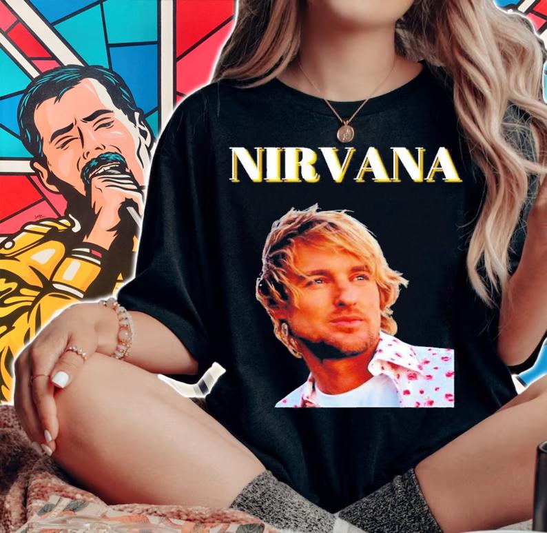 Nirvana Owen Wilson shirt t-shirt