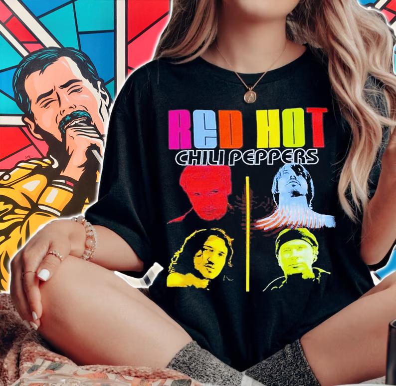 Red Hot Chili Peppers Color Me Peppers shirt t-shirt woman shirt