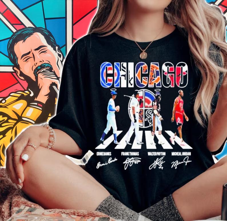 Chicago Sports Team Abbey Road Signatures Shirt t-shirt
