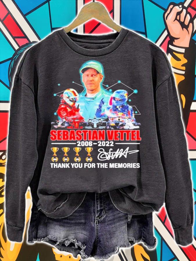 Sebastian Vettel 2006-2022 Signatures Thank You For The Memories Shirt t-shirt sweatshirt