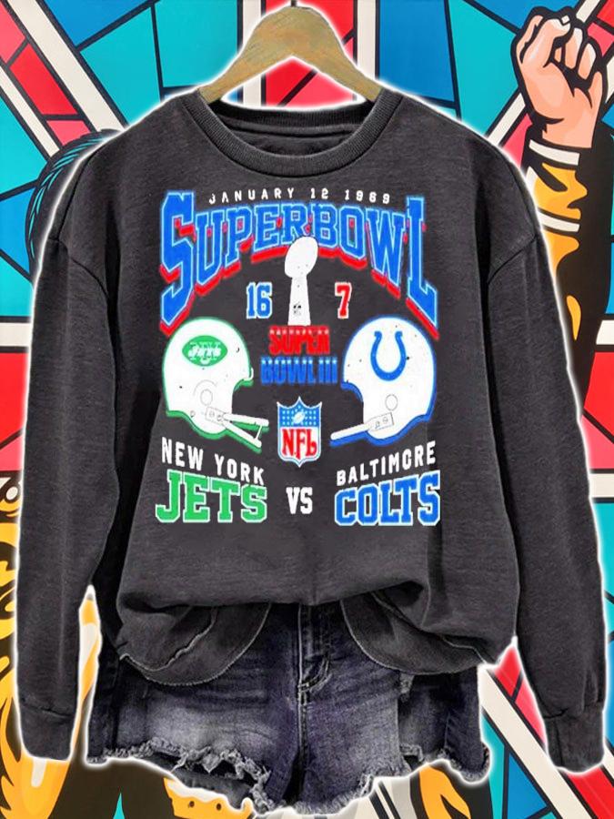Super Bowl III Jets vs. Colts 1969 Score shirt t-shirt sweatshirt