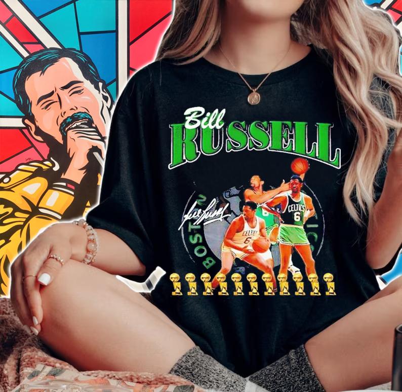 Vintage Bill Russell signature shirt t-shirt