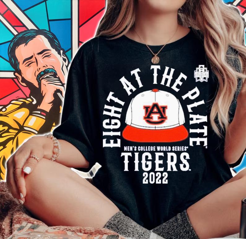 Eight At The Plate Men's College World Series Auburn Tigers 2022 Shirt t-shirt woman shirt