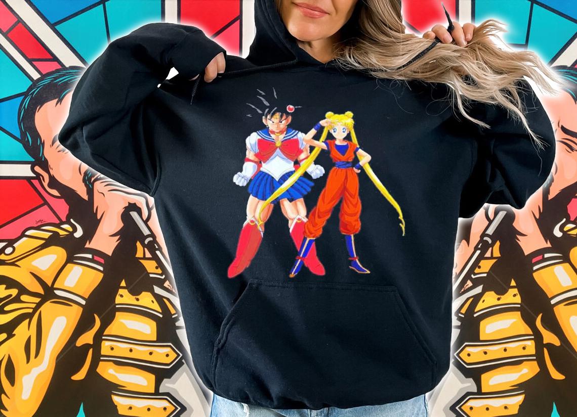 Goku X Serena Warriors Sailor Moon Dragon Ball Shirt t-shirt