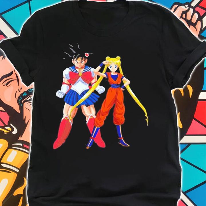 Goku X Serena Warriors Sailor Moon Dragon Ball Shirt t-shirt