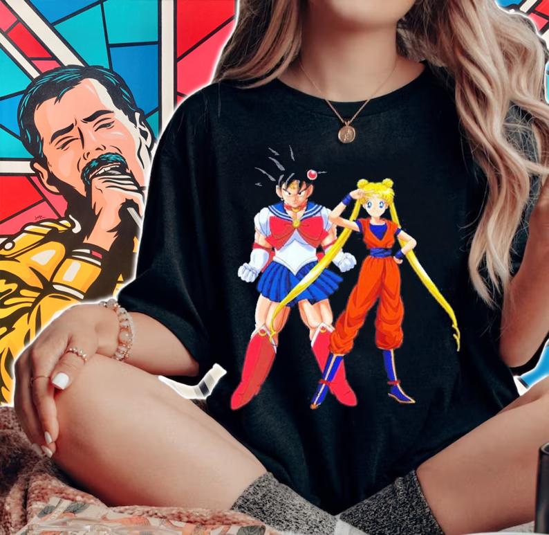 Goku X Serena Warriors Sailor Moon Dragon Ball Shirt t-shirt