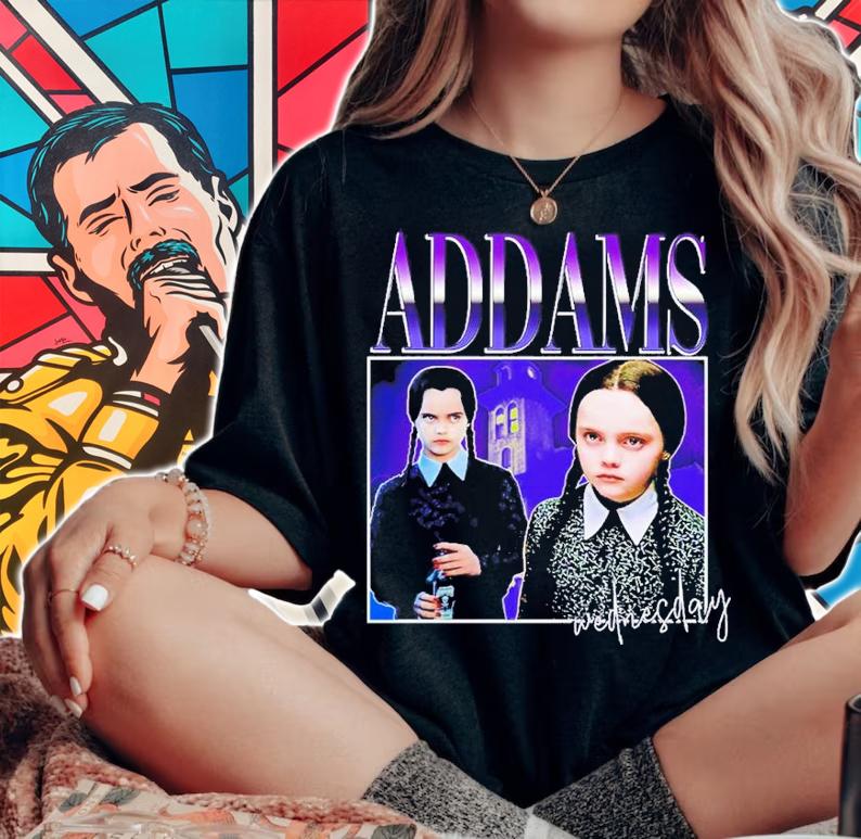 Halloween Wednesday Addams Rereo Vintage Shirt t-shirt